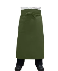 Basic Long Basic Long Apron Green 01330017 long apron w towel hanger green
